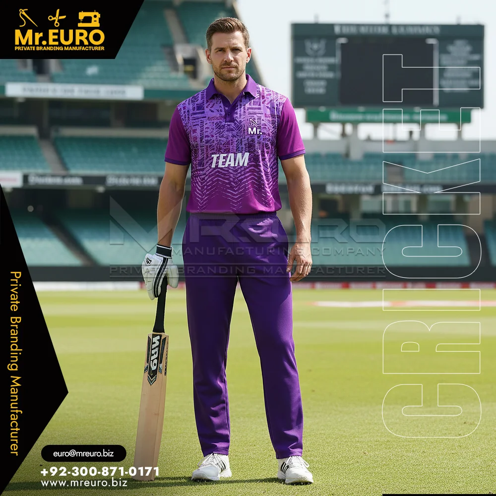 Custom Purple Teamwear Match Cricket Uniform - Custom Cricket Uniforms