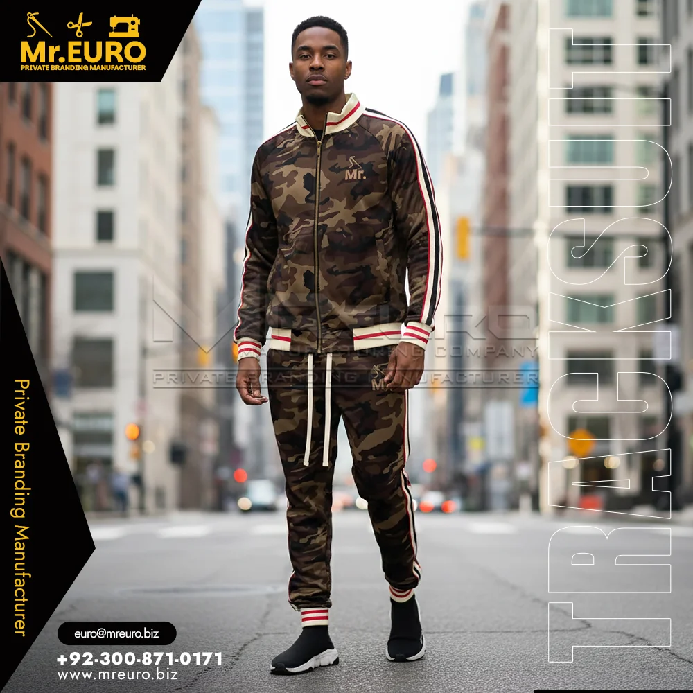 Custom Military Style Jogger & Jacket Camouflage Tracksuit - Tracksuits