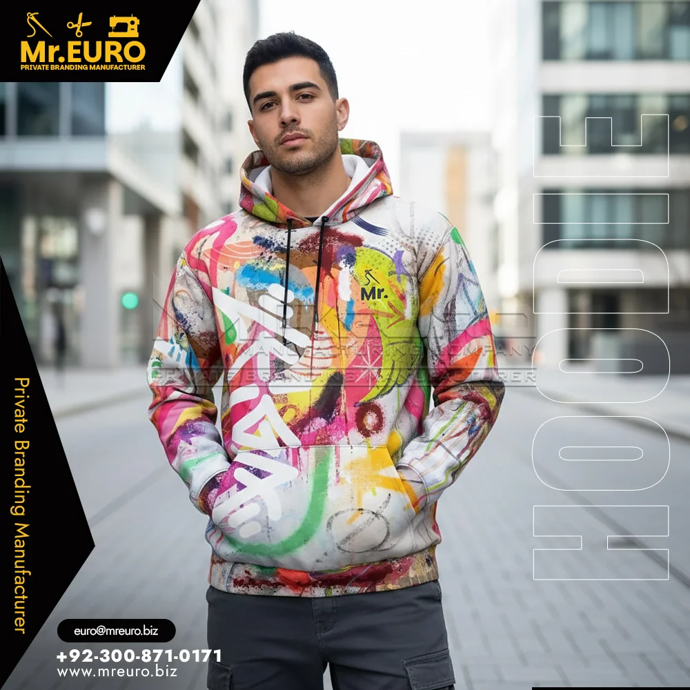 Custom Multicolor Graphic Hoodie for Bold Streetwear Style - Hoodies-Sweatshirts