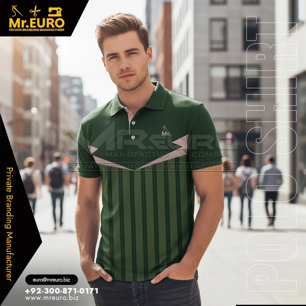 Custom Green Striped Polo Shirt Sublimation Casual Style (Copy) - Polo Shirts