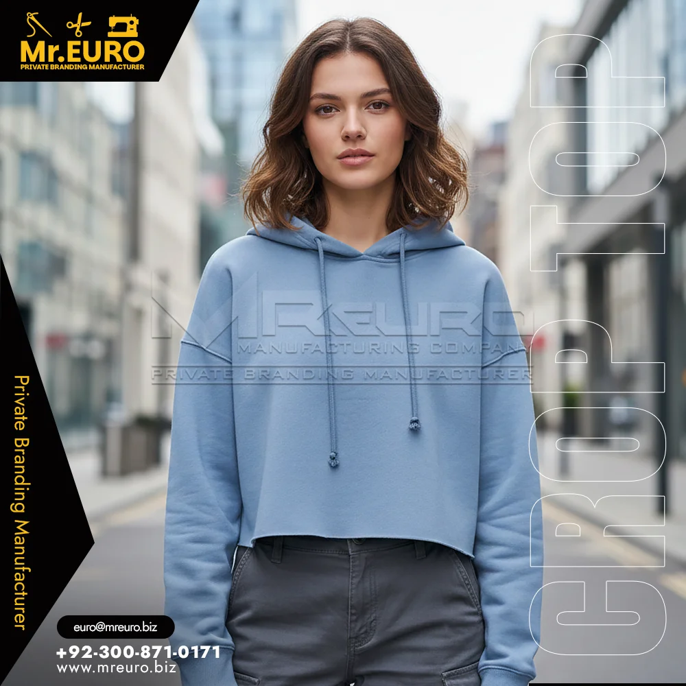 Custom Women Streetwear Crop Top Hoodie Casual Days - Crop Top Hoodies