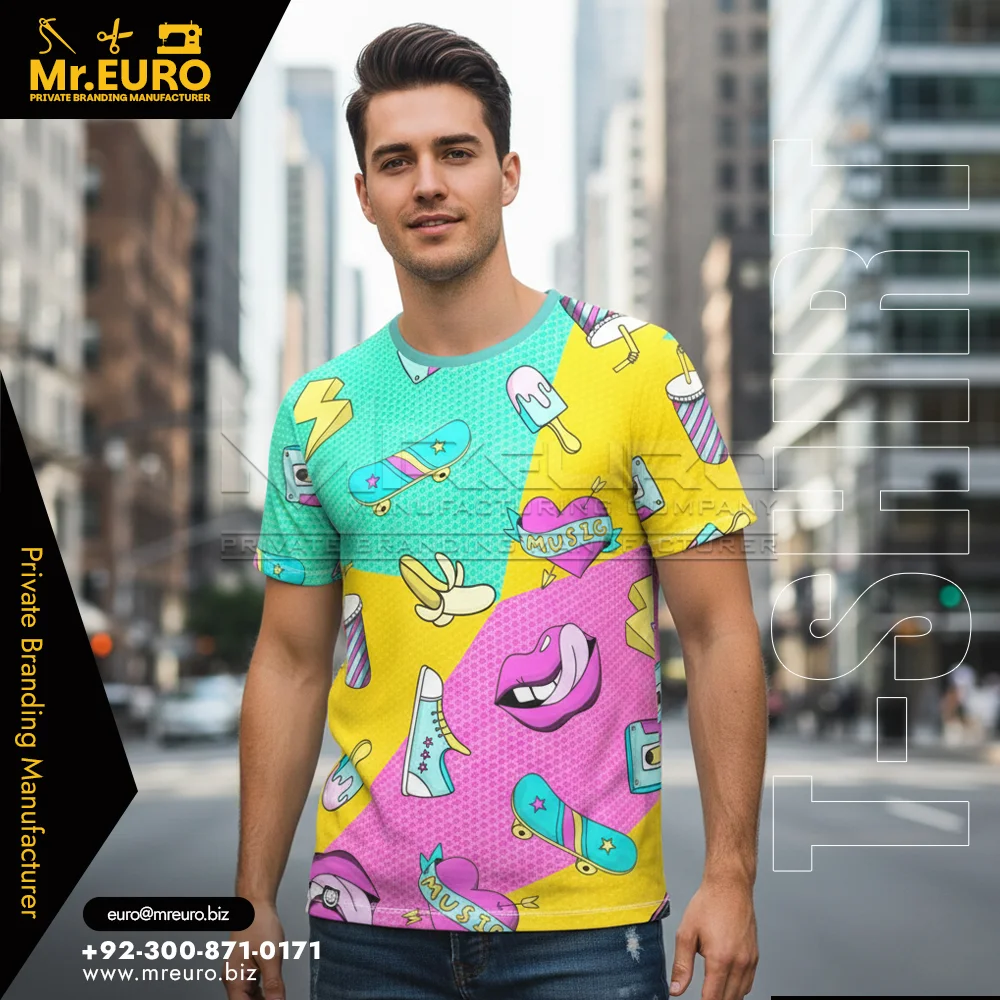Custom Colorful Cartoon Sublimation T-Shirt Fun Style - Sublimation T-Shirts