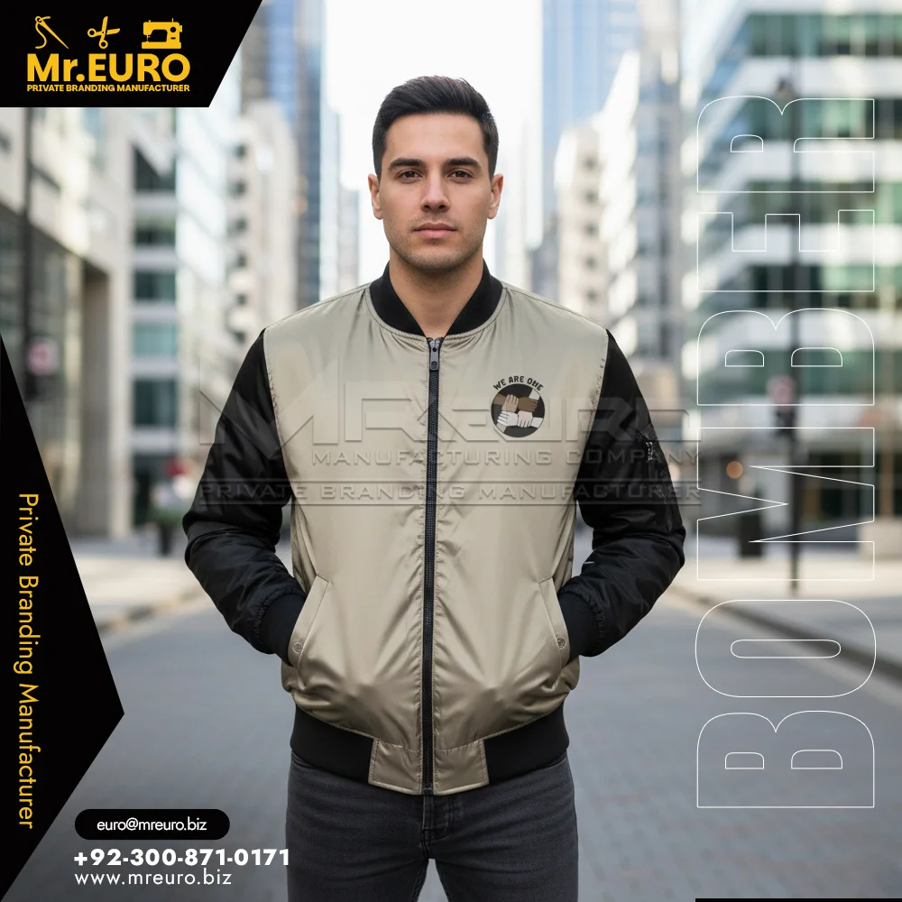 Custom Stylish Street Bomber Jacket Men's Urban Look - Bomber Jackets