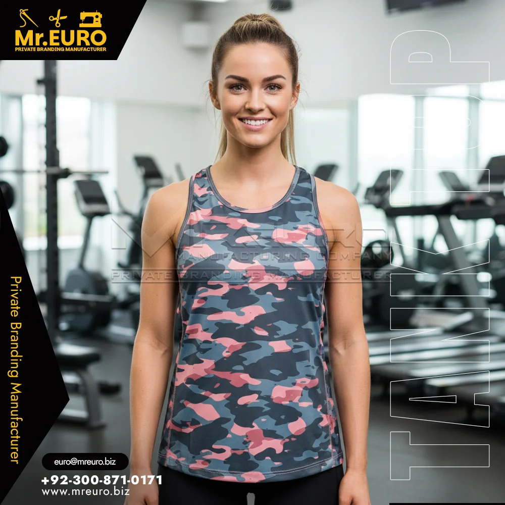 Custom Sublimated Women Workout Fitness Tank Top Design - Women Tank Top