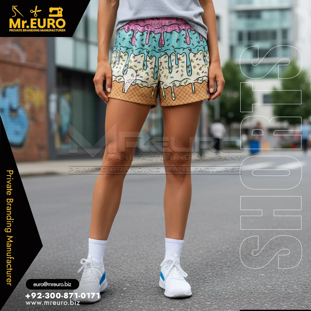 Custom Sublimation Printed Casual Shorts Women Style - Women Shorts