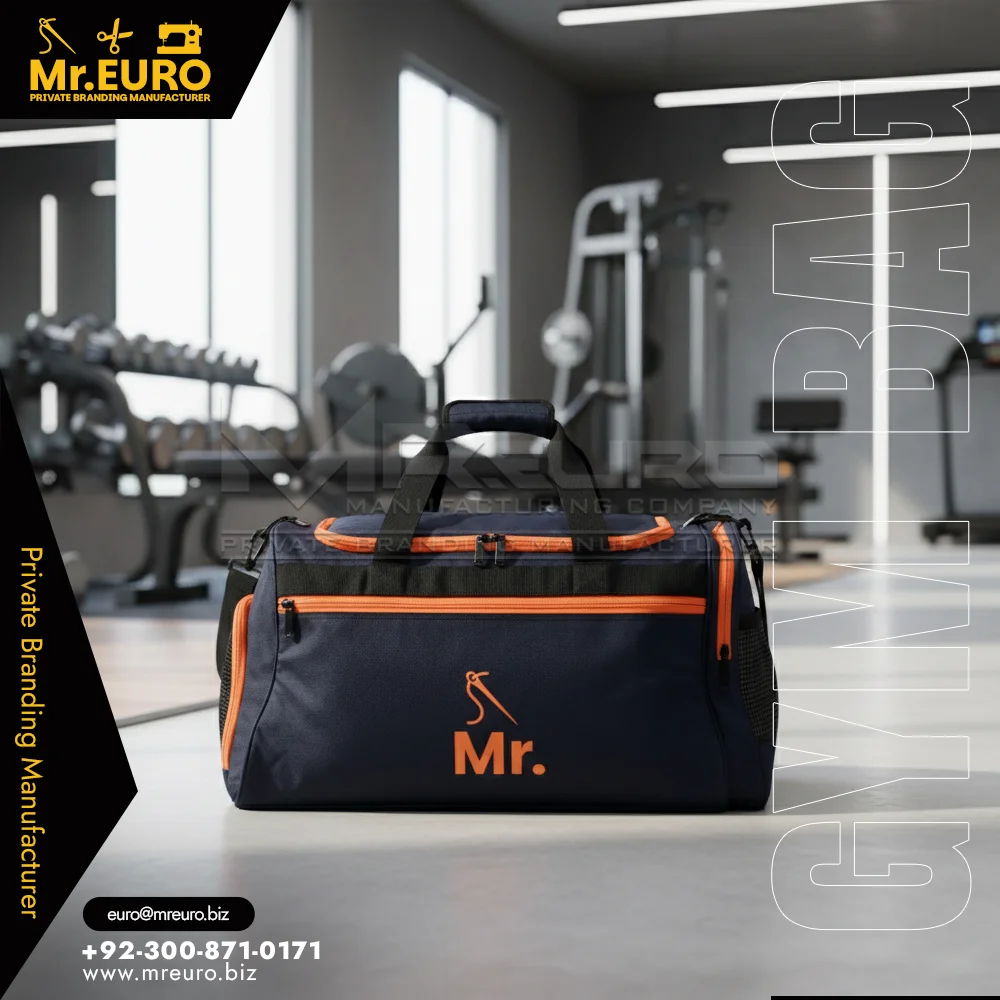 Custom Black & Orange Gym Duffle Bag Everyday Fitness - Gym Bags + Duffle Bags