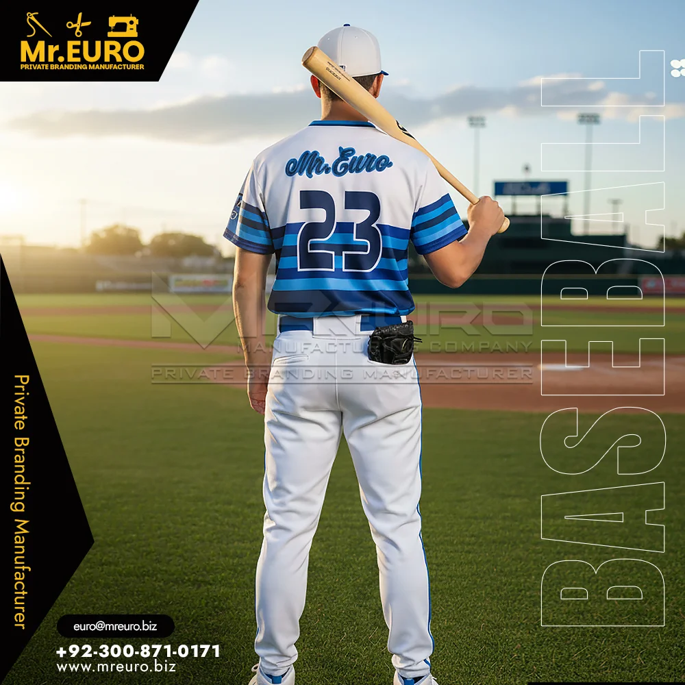 Elite Custom Baseball V-Neck Jersey & Pant Game Uniform - Alternate View
