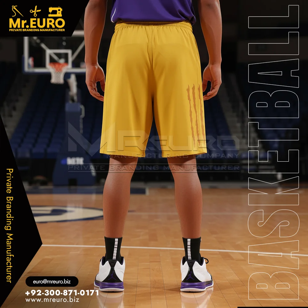 Custom Pro Basketball Shorts Lightweight Athletic Build - Custom Basketball Uniforms