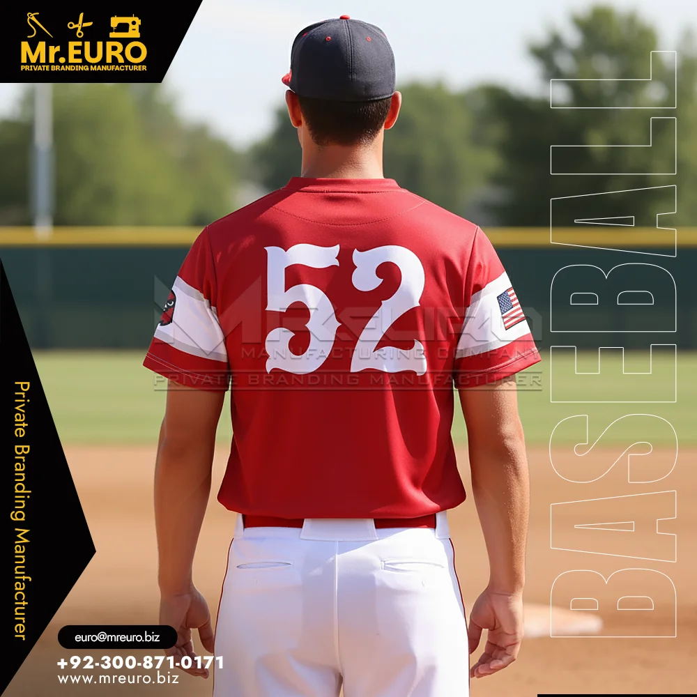Custom Red V-Neck Baseball Jersey - Custom Baseball-Softball Uniforms