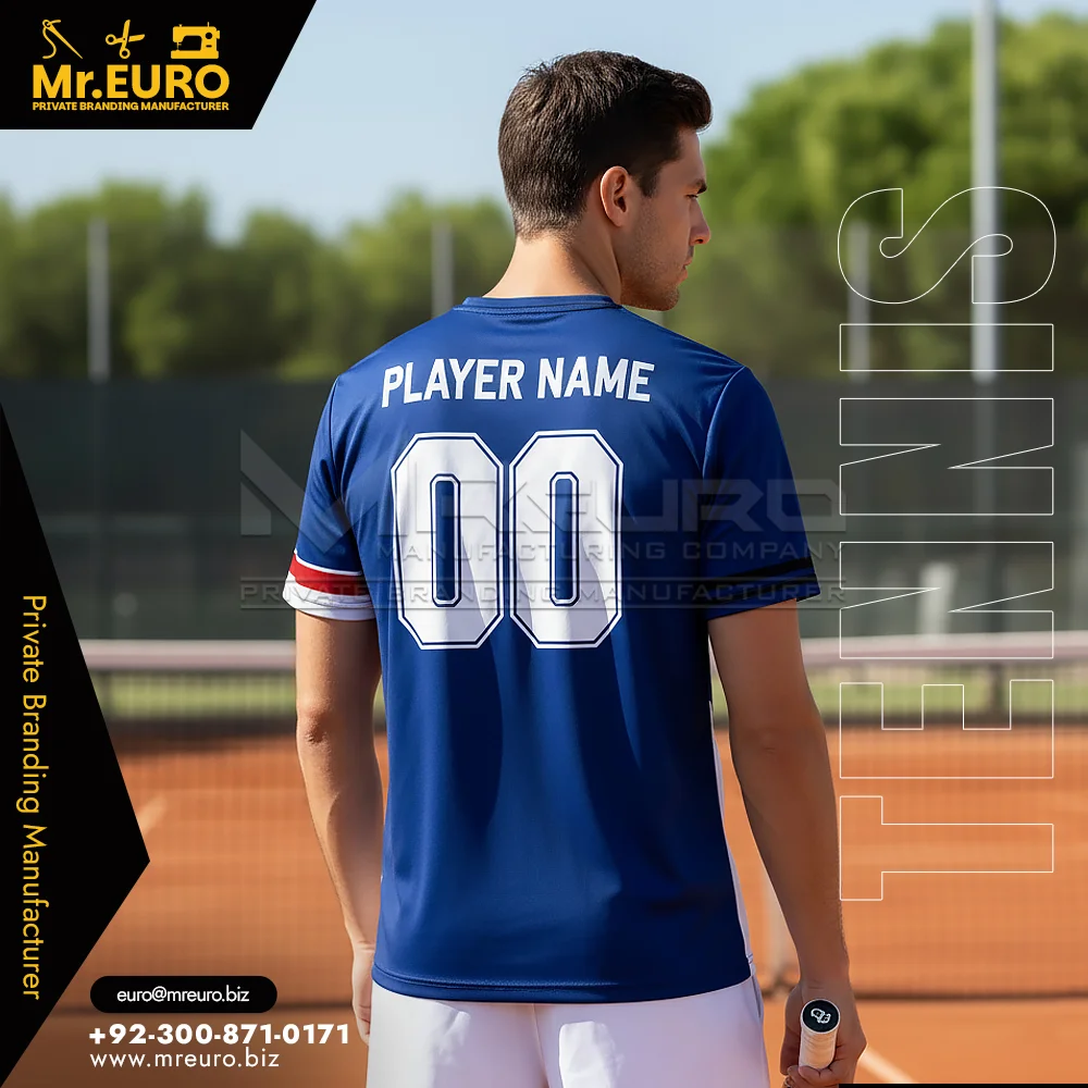 Custom UltraFlex Tennis Crew Neck Tee Stretch Comfort Fit - Custom Tennis Uniforms