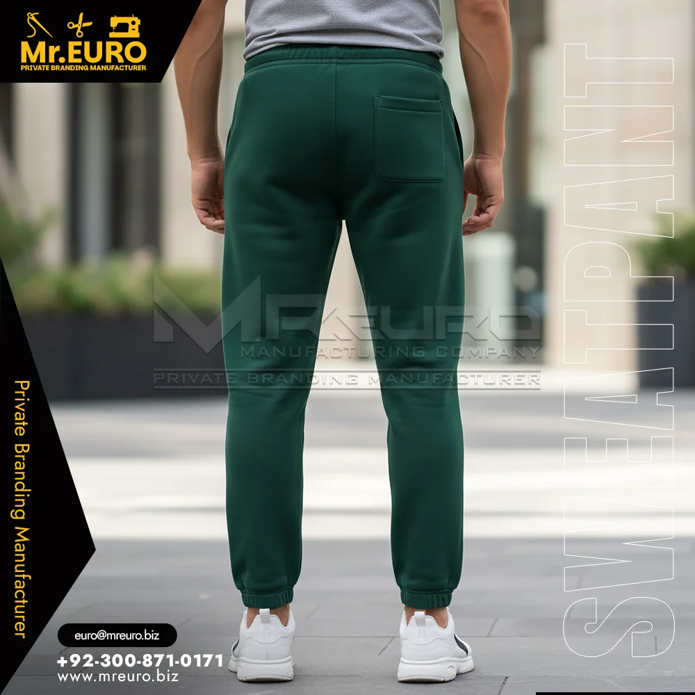 Custom Comfortable Men's Green Sweat Pant - Sweat Pants
