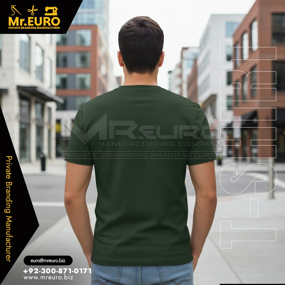 Custom Green Graphic Printed Cotton T-Shirt - T-Shirts