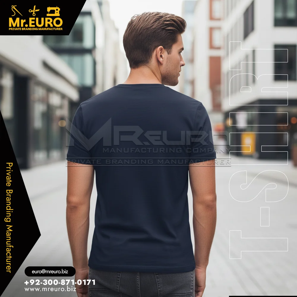 Custom Dark Navy Graphic Cotton T-Shirt Casual Style - T-Shirts