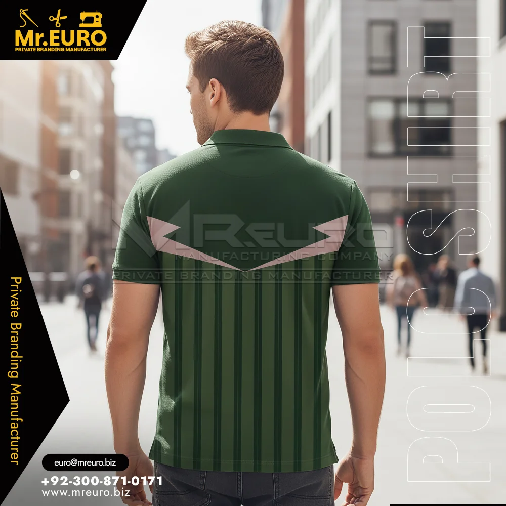 Custom Green Striped Polo Shirt Sublimation Casual Style (Copy) - Polo Shirts