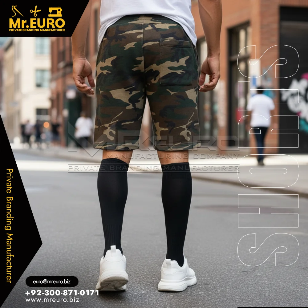 Sublimation Camo Sports Shorts Active Training - Alternate View