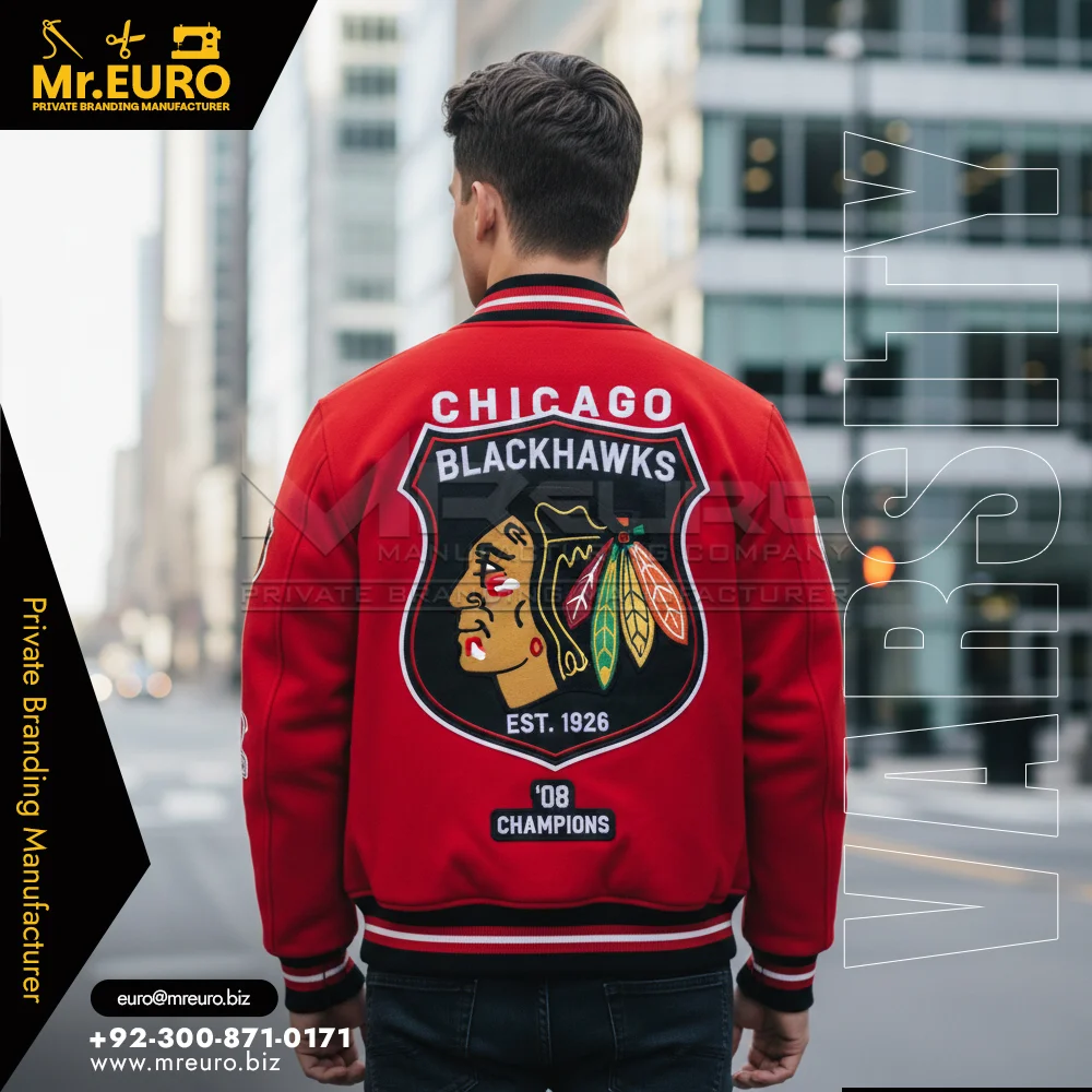 Custom Classic Style Red Varsity Jacket Timeless Look - Varsity Jackets