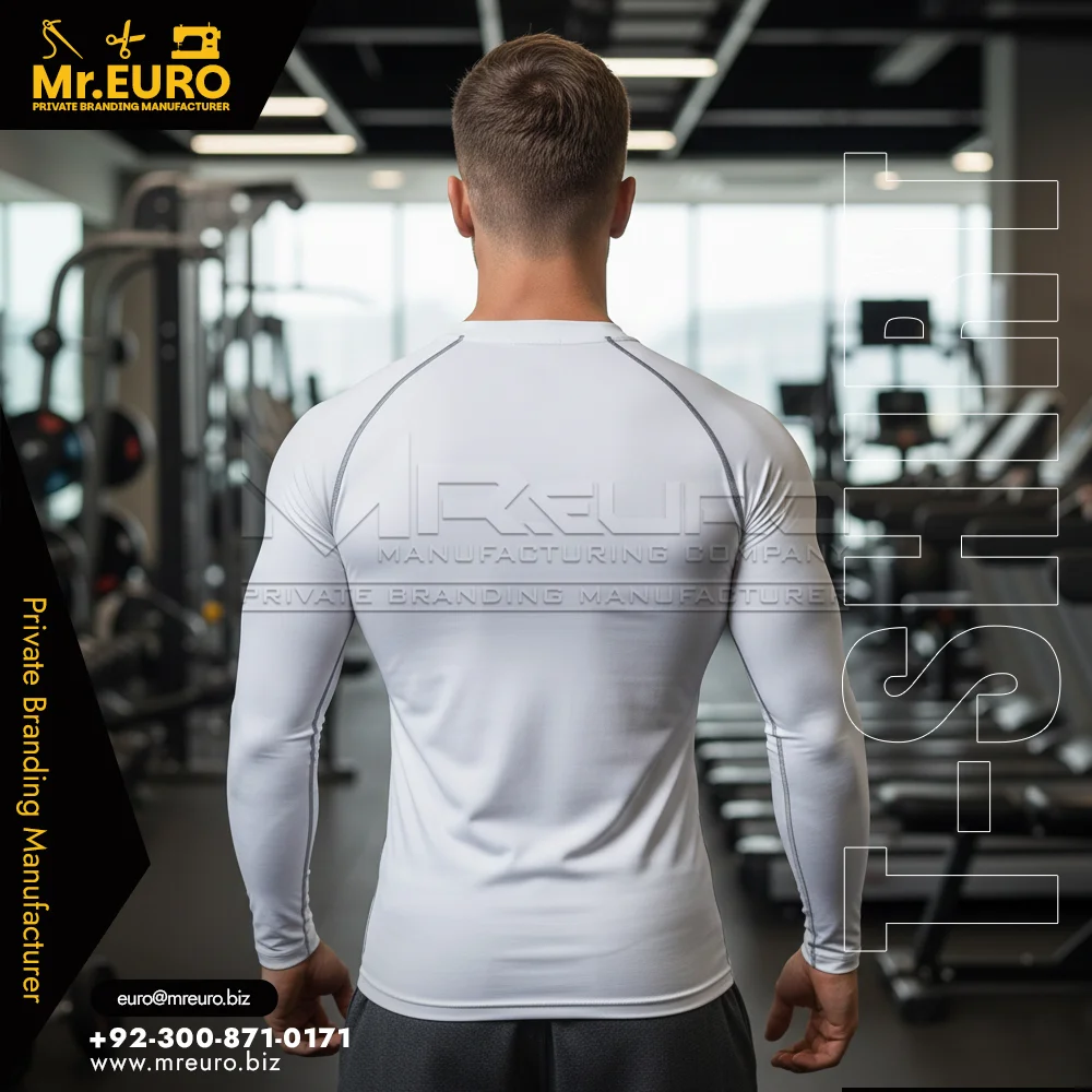 Custom White Compression Gym Workout T-Shirt Fit - Gym Fit T-Shirts