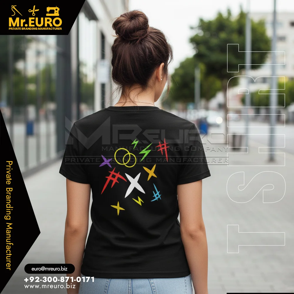 Custom Streetwear Skull Print Crew Neck T-Shirt Women - Women T-Shirts