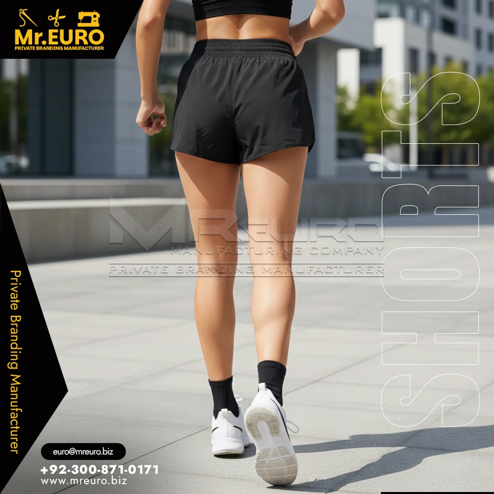 Custom Comfortable Summer Black Casual Shorts Women - Women Shorts