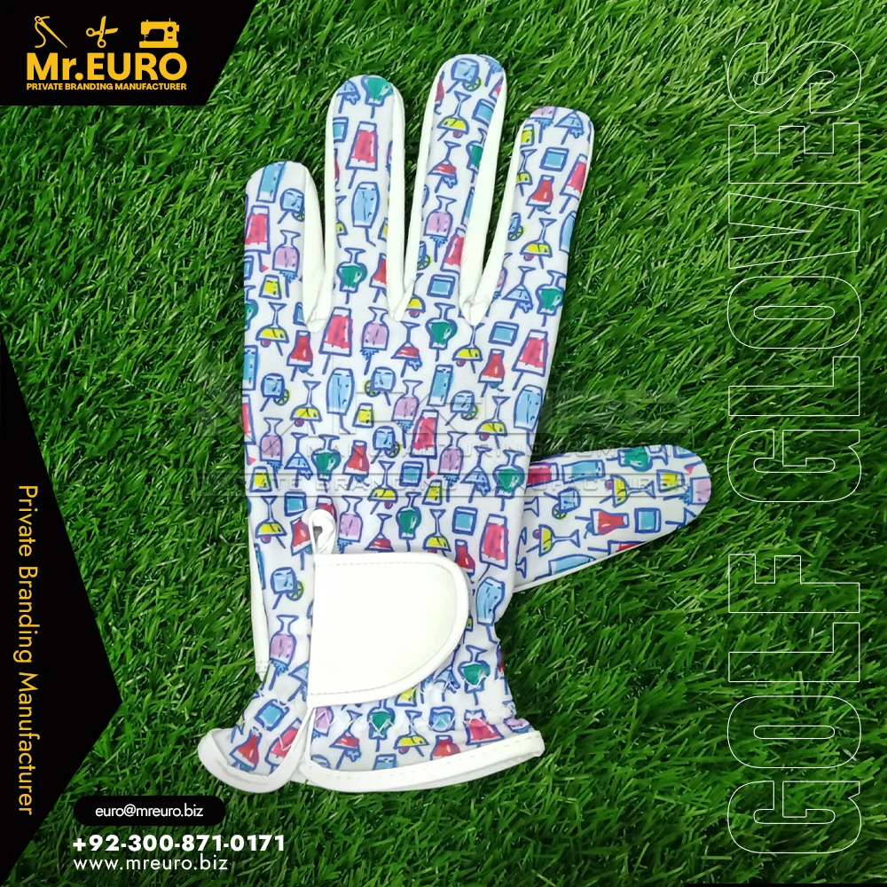 Custom Pattern Design Sublimation Golf Gloves - Golf Gloves