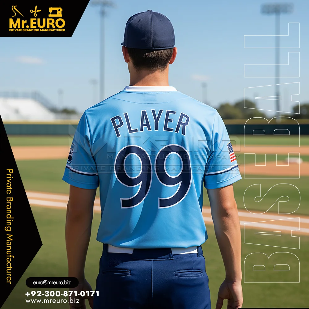 Custom Baseball V-Neck Jersey Sublimated Design - Alternate View