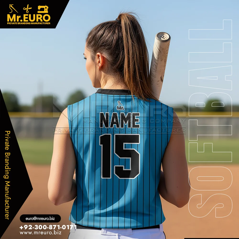 Softball 2-Button Sleeveless Jersey Custom Design - Alternate View